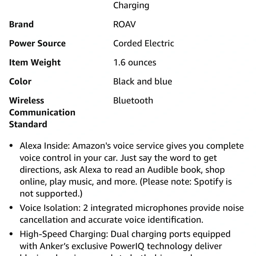 Roav Bluetooth Car Adapter with Alexa